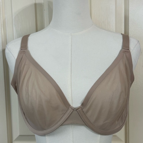 CUUP Other - CUUP The Plunge Bra Tan Mesh Underwire 36F